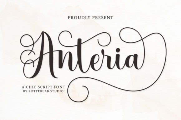 Anteria Script: The Elegant Font for Your Crafted Products