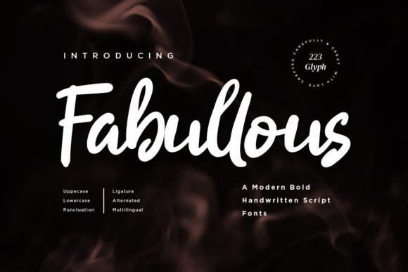 Fabullous: A Handwritten Script Font for Editorial Flair